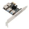 Card pci-express 1 to 4 PCIe USB3.0 slots, port multiplier card adapter